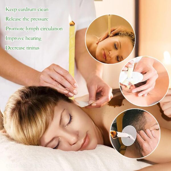 KUBDPQOR Quitar Cera Oidos - Kit Completo de Velas para Limpiar los Oídos - Excelente Aspirador de Cera de Oídos - Conos de Cera para una Limpieza Profunda y Cómoda - Audispray Adulto - Image 6