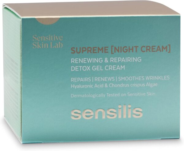 Sensilis Supreme Night Cream - De Noche Detox Renovadora Y Reparadora, Para Pieles Secas Y Normales - 50 Ml, Crema - Image 2