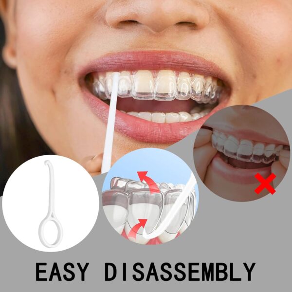 JCUGSBS Estuche de retención de prótesis, funda dental de ortodoncia, caja de frenos, caja de protector bucal, contenedor de soporte para dentaduras postizas (negro) - Image 4