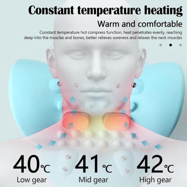 Masajeador de Cuello y Hombros, EMS Masajeador Cervical Eléctrico con Función de Calor,Relajador de Cuello y Cervicales con 3 Modos, 6 Velocidades,para Relajación de Fatiga el Hogar y la Oficina - Image 4