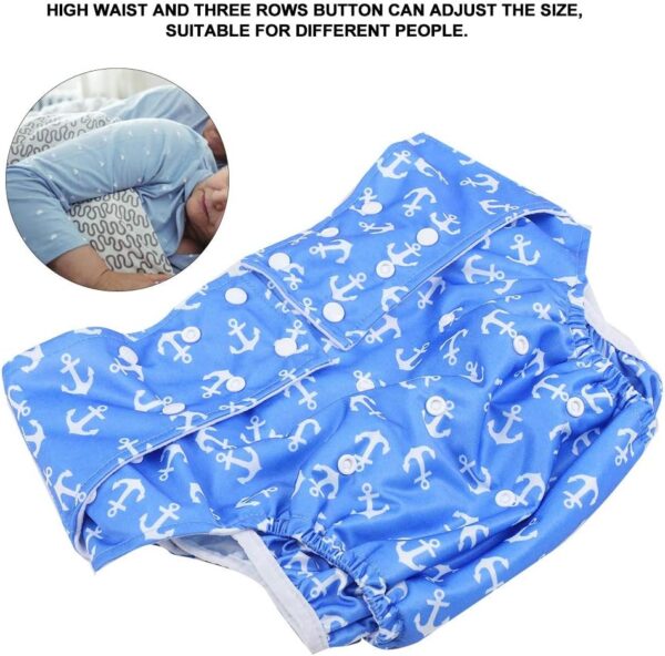 Pañales Lavables para Adultos, Pañales Adultos, Pañales Adultos Hombre, Interior Incontinencia Posparto Pantalones Reutilizables Pañal Bolsillo Doble Apertura Absorbentes Discapacitados Cuidado - Image 7