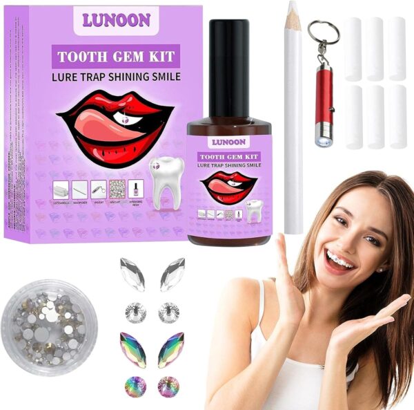 Tooth Gems Kit Gemas Diamante Dientes Kit Dentales De Gemas Para Dientes Juego De Decoración De Dientes De Joyería Adornos De Dientes Para Mujeres Gemas Kit Con 2 Pares De Gemas Mariposa