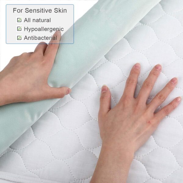 Sábana Protectora de Almohadilla para incontinencia de Cama - Sábana para mojar la Cama Lavable a Prueba de Agua Absorbente Soaker Underpad Sofá Cama Individual Doble (86 * 92 cm (3 Piezas)) - Image 6