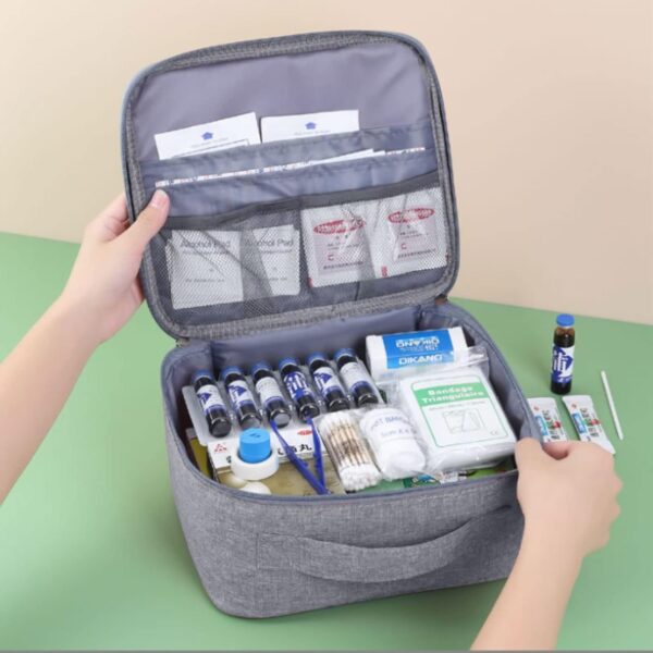 Seasboes 2 Pcs Botiquín de Primeros Auxilios, Impermeable y de Gran Capacidad Bolsa de Medicina, Primeros Auxilios Portátil Bolsa Emergencia, Bolsa de Almacenamiento, Bolsa para Medicamentos Hogar - Image 3