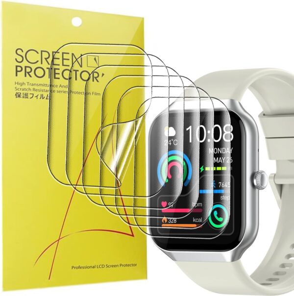 Blueshaweu Protector de pantalla compatible con reloj inteligente Togala P99 de 1,96 pulgadas, HD, transparente, flexible, TPU, protector de pantalla [6 unidades] para reloj inteligente Togala P99 /