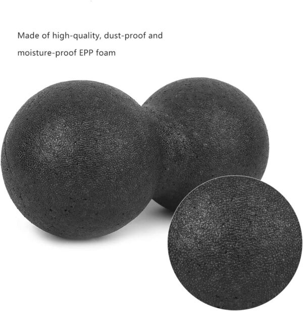 Natudeco Bola De Masaje De Yoga Bola De Masaje De Cacahuete Bola De Masaje Doble Rodillo Masaje Multizona Músculos Relajantes Equipo De Masaje para Atletas Y Entusiastas del Yoga(Black) - Image 4