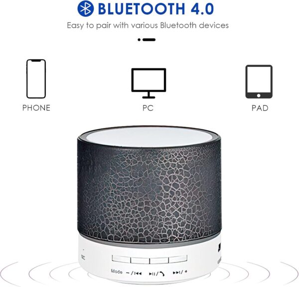 Queen.Y Inalámbrico Altavoz Bluetooth portátil, Altavoz Impermeable Audio HD, Mini Altavoz Subwoofer USB Reproductor de Música Soporte Impermeable U-Disk Tarjeta TF - Image 3