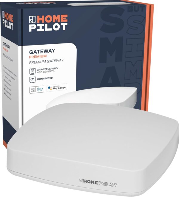 HOMEPILOT - Gateway Premium | Smart-Home-Central para integrar y controlar tus dispositivos Smart Home a través de la aplicación o interruptor | Compatible con Alexa, Google Assistant y más.