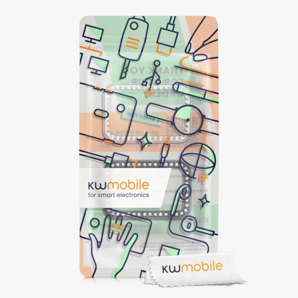 kwmobile Protector Reloj Inteligente Compatible con Huawei Watch Fit Protector Pantalla Reloj - 2X Carcasa Antigolpes para Esfera Smartwatch - Transparente/Negro - Image 6