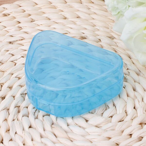 LKOOFHNM Retenedor de ortodoncia para dentadura bucal de baño, caja de almacenamiento para bandeja de almacenamiento, organizador de botellas, contenedor de tanque, dispensador de vidrio hermético de - Image 6