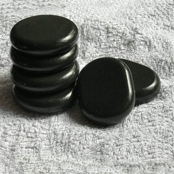 ANCLLO - Juego de 6 Piedras Calientes para masajes Esenciales Grandes para SPA Profesional o casero, Relajante, curativo, para aliviar el Dolor - Image 4