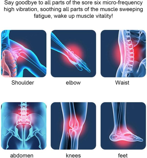 Cepillo de masaje meridiano,Cepillo meridiano de raspado eléctrico | Masajeador de mano con vibración y calentamiento de celulitis por microcorriente - Masajeador de celulitis con vibración y - Image 9