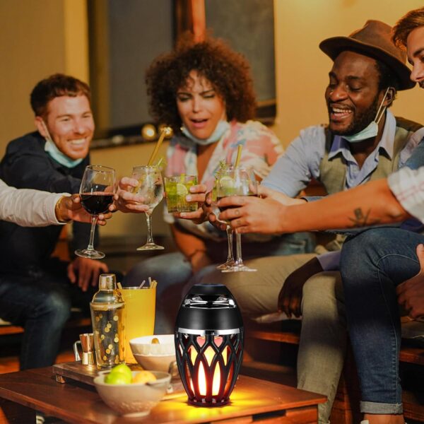 Altavoz Bluetooth con luz de llama LED, altavoz inalámbrico impermeable, Bluetooth 5.0, inalámbrico, portátil, audio HD, altavoz Bluetooth, luz LED, regalos para niñas, jóvenes, mujeres, hombres - Image 6