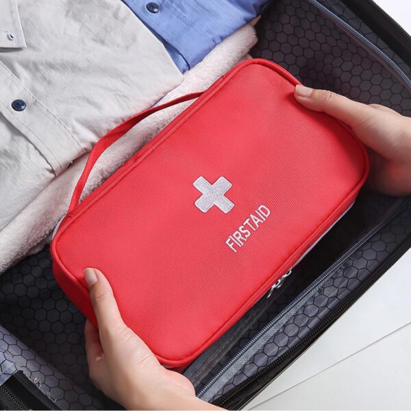 Bolsa de primeros auxilios de seguridad vacía, kit de primeros auxilios de viaje portátil, mini bolsa médica, bolsa de almacenamiento de paquetes de medicamentos vacía Botiquín de Primeros Auxilios - Image 6