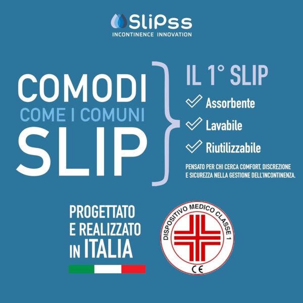 SliPss - Calzoncillo para la Incontinencia Urinaria - Talla XL - Color Negro - Absorción Media hasta 300ml - Equivalente a 1 Pañal Desechable - Lavable y Reutilizable - Discreto y Cómodo - 1 Unidad - Image 2