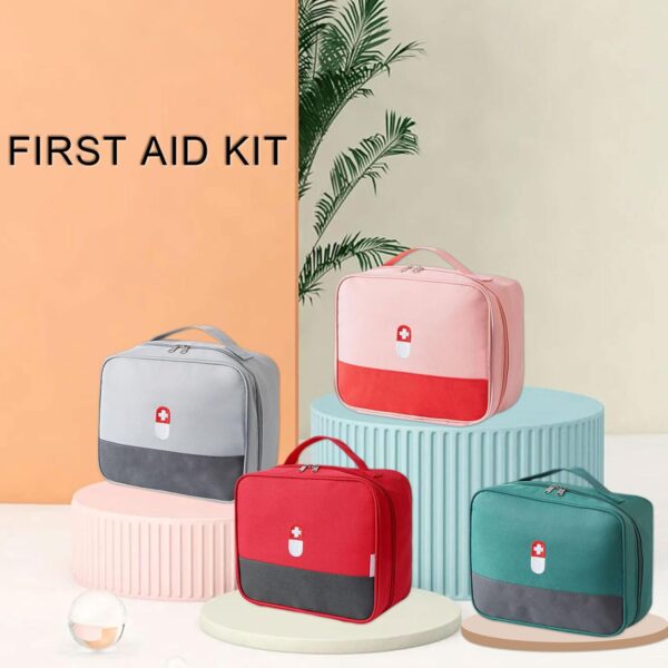 2 Piezas de Gran Capacidad Bolsa de medicamentos Bolsa de Primeros Auxilios, Bolsa Impermeable de Primeros Auxilios, medicamentos portátil Bolsa de medicamentos para la Escuela/Viajes/Camping - Image 7
