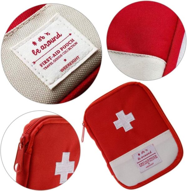 EQLEF Mini Vacío Botiquín de Primeros Auxilios, Bolsa de Medicina portátil Bolsa de medicamentos para Viajes al Aire Libre - Image 6