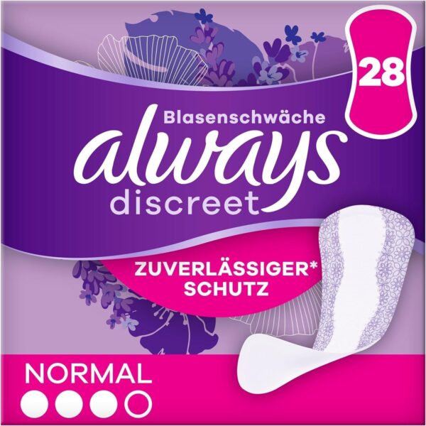 Always Discreet - Braguitas para incontinencia (28 compresas) para mujer, protección fuerte que apenas se siente