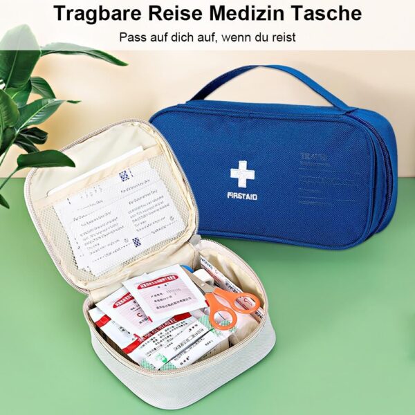 LdawyDE Bolsa de medicamentos, 2 Pcs Botiquín médico vacío, Neceser Medicamentos Viaje, Caja Botiquin Portátil para Coche Barco El Hogar Lugar de Trabajo Mochila y Acampar Senderismo Viaje - Image 2