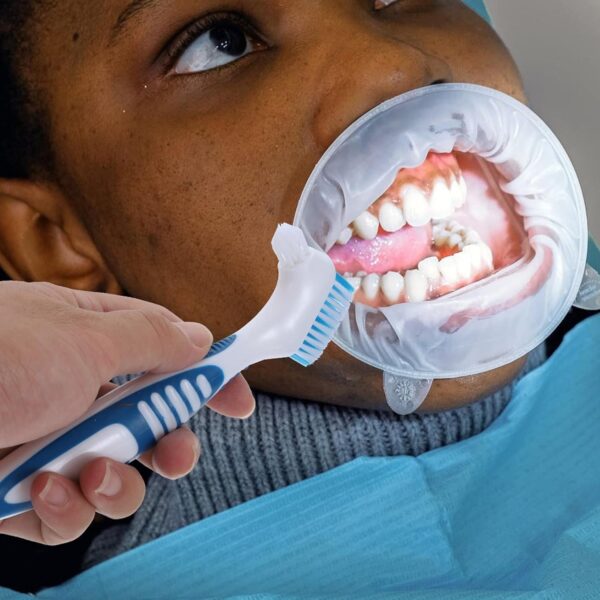 DOITOOL 4 Unidades de Cepillo de Limpieza de Dentaduras Postizas Cepillo de de Doble Cabeza Limpiador de Dentaduras Postizas Portátil Cepillo de Postizas Limpieza de - Image 5