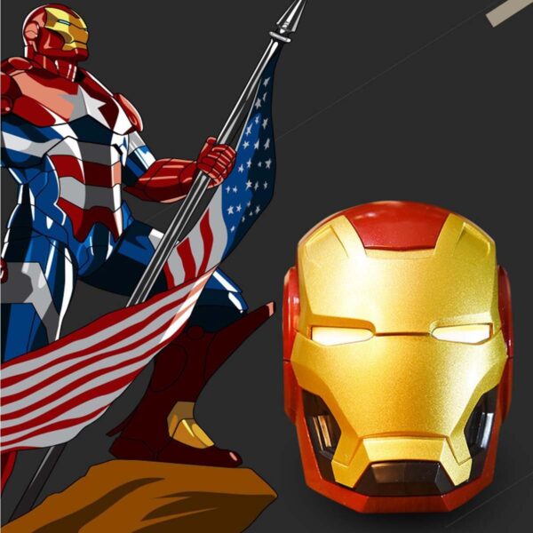 SAMERIO Altavoz Bluetooth portátil Iron Man Altavoz inalámbrico Bluetooth Heavy Bass con Cable de Carga USB Altavoz inalámbrico pequeño para Exteriores, Ideas de Regalos - Image 4