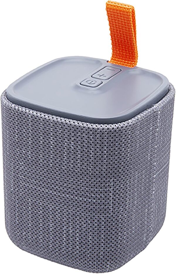 APM 571077 - Altavoz portátil con Bluetooth, Mini Altavoz inalámbrico, Formato Compacto, diseño Moderno, hasta 8 Horas de autonomía, Resistente a Las Salpicaduras de Agua IPX4, Gris, 571077