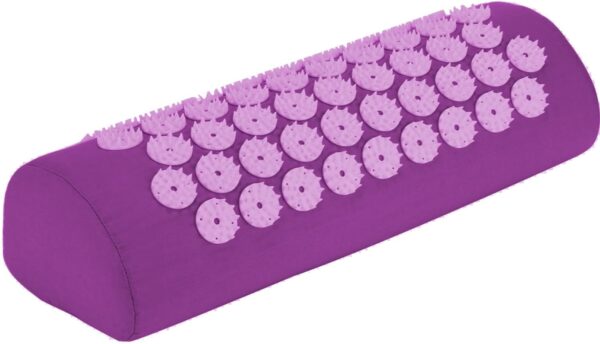 Belmalia Cojín de Acupresión para Hombros y Nuca, Rollo para Nuca, Cojín de Masaje, Cojín Relajante MTC Violeta Morado
