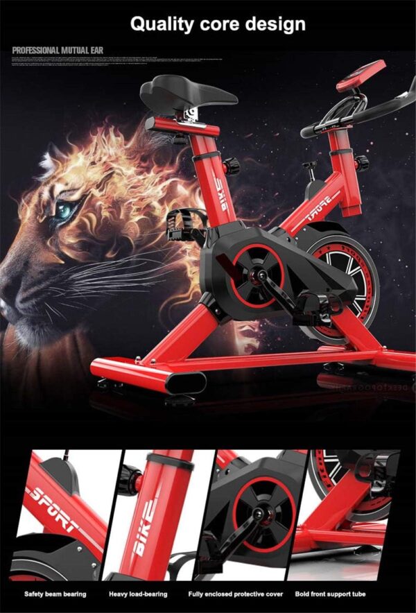 JHKGY Spin Bike,Bicicleta De Ejercicio Bicicleta De Fitness,Cardio Workout con/Bicicleta De Ciclismo con Volante Impulsado por Correa, para El Hogar Cardio Gym - Image 5