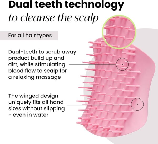 Tangle Teezer The Scalp Exfoliator & Massager, Pretty Pink, Rosa - Image 2