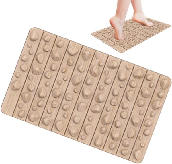 Esterilla de masaje de pies, alfombrilla regeneradora para masaje de pies, masaje de pies con piedras de imitación de piedras, acupresión plegable, reflexología para relajación, cuidado de los pies y