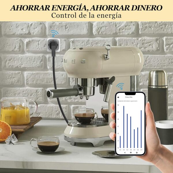 SURFOU Zigbee Enchufe Inteligente WiFi Compatible con Philips Hue, Alexa, Google Home, Smart Plug con Consumo Electrico, Temporizador, Control Remoto de Voz, HUE Bridge Necesario, 16A (1 Pack) - Image 5
