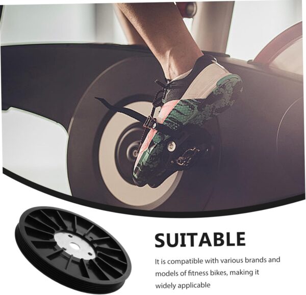Yardwe Accesorios Para Bicicletas Estáticas Polea De Correa De Bicicleta Estática Rueda De Cinturón De Ciclismo Dinámico Disco De Cinturón De Bicicleta Estática Rueda Motriz Abs - Image 2