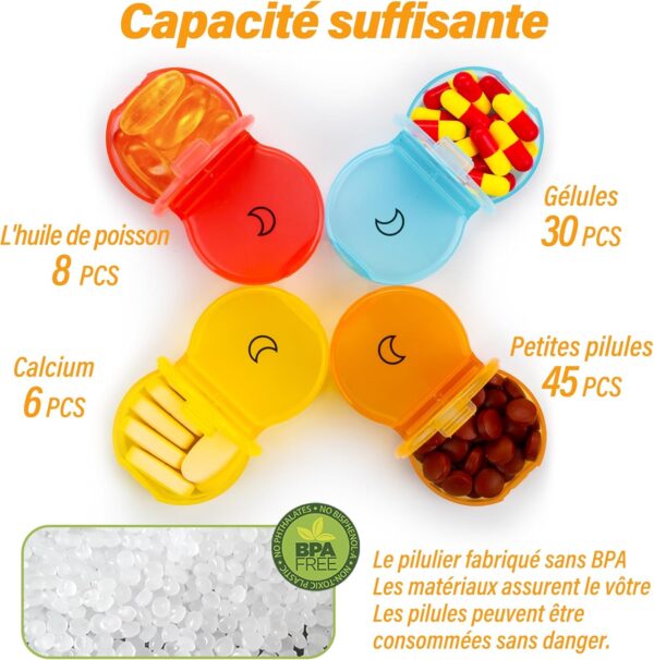 Pastillero Semanal 2 Tomas, pastillero diario 7 Dias XL grande pastillero con 14 Compartimentos pastillero viaje Español con organizador para vitaminas, aceites de pescado - Image 2