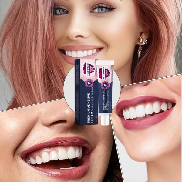 Uhngw Adhesivo para dentaduras postizas,Crema adhesiva para dentaduras postizas - Crema para dentaduras postizas de 40 g para una sujeción segura | Crema adhesiva de fijación fuerte durante todo el - Image 4