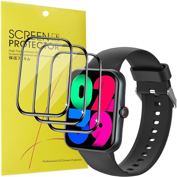 Blueshaweu compatible con PTHTECHUS Reloj protector de pantalla para PTHTECHUS S80 1,83 pulgadas reloj inteligente para niños, 3D cobertura completa HD protector de pantalla (3 paquetes)