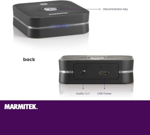 Receptor Bluetooth Audio - Marmitek BoomBoom 80 - NFC - Bluetooth a Conector de 3,5 mm - A2DP - Función de Espera - Transmita Música de Forma Inalámbrica a Través de Bluetooth a su Sistema Estéreo - Image 6