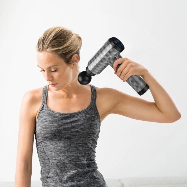 Cholas Masajeador Muscular y Pistola de Masaje Muscular para Atletas, Masajeador Cervical y Espalda con Tecnología de Percusión Eléctrica, Masajeador de Mano Silencioso de 30 Velocidades, Massage Gun - Image 7