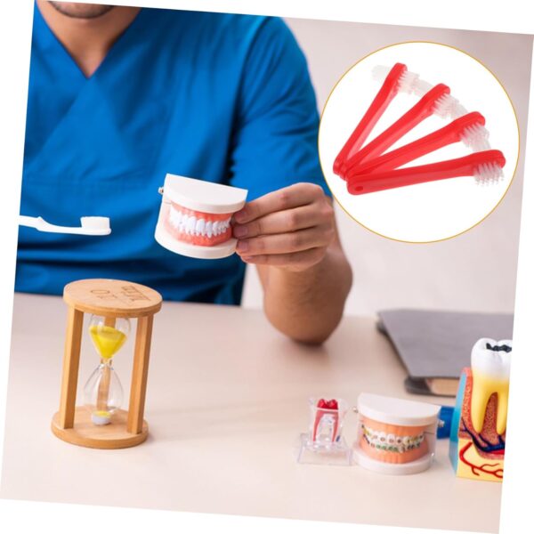 Healeved 4 Uds Cepillo De Falso Cepillo Limpiador De Dentaduras Herramientas De Limpieza Para Dentaduras Postizas Cepillo De Pequeño Cepillos De Para Dentaduras - Image 4