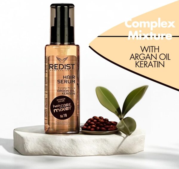 REDIST Serum de queratina para el cabello de argán, 125 ml, para tratamiento antiencrespamiento de cabello seco, quebradizo y dañado, cuidado del cabello, queratina y argán, tratamiento de aceite para - Image 4