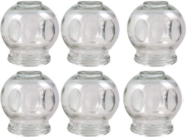 Juego de 12 vasos de ventosa, diámetro de 7 cm, altura de 8 cm, diámetro interior de aprox. 4,3 cm, ventosas de cristal (ventosas de fuego) masaje al vacío – Glass Cupping Банки медицинские - Image 2