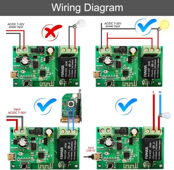 Eachen MóDulo Relé Inteligente InaláMbrico 1 Canal Para Smart Home Remote Control Dc 5V/12V, Se Aplica Al Control De Acceso, Encender Pc, Puerta De Garaje, Funciona Con Tuya/Smart Life App - Image 7