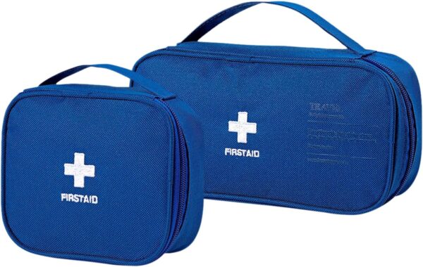 LdawyDE Bolsa de medicamentos, 2 Pcs Botiquín médico vacío, Neceser Medicamentos Viaje, Caja Botiquin Portátil para Coche Barco El Hogar Lugar de Trabajo Mochila y Acampar Senderismo Viaje