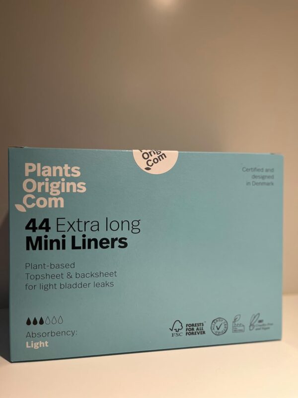 PlantsOrigins - 44 forros para mujer, extra largo, para incontinencia urinaria ligera o posparto, materiales 100% transpirables y a base de plantas, control activo de olores, libre de productos - Image 2