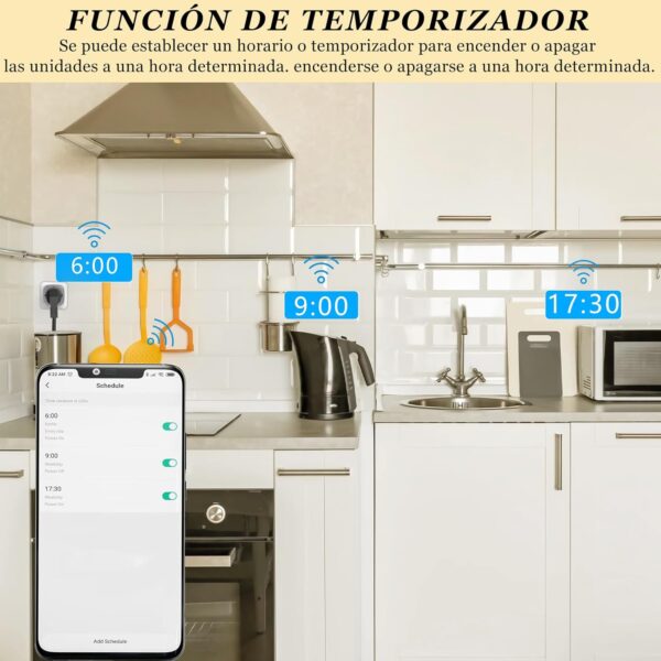 SURFOU Zigbee Enchufe Inteligente WiFi Compatible con Philips Hue, Alexa, Google Home, Smart Plug con Consumo Electrico, Temporizador, Control Remoto de Voz, HUE Bridge Necesario, 16A (1 Pack) - Image 6