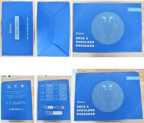 KNQZE Masajeador de cuello con calor, tejido profundo eléctrico 4D, masaje experto en amasado, almohada de masaje shiatsu inalámbrica para el cuello y la espalda para aliviar el dolor de cuello - Image 7