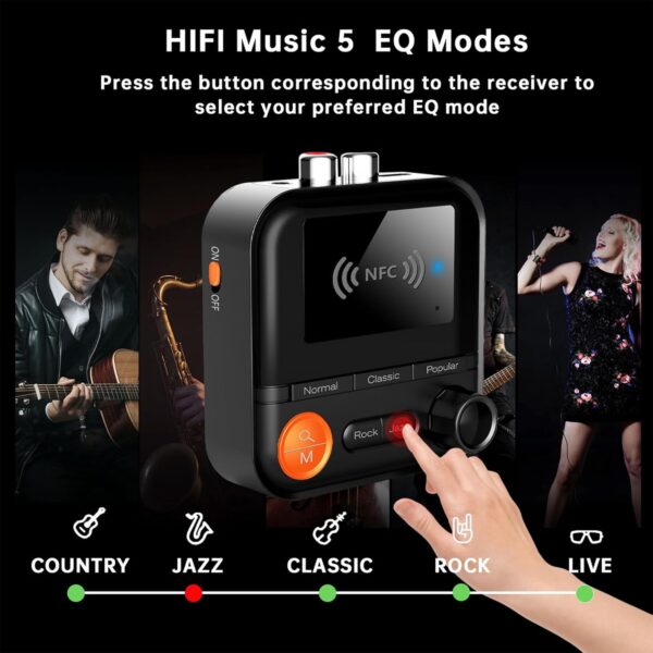 Dtaigou Receptor inalámbrico,Receptor inalámbrico para Altavoces | Adaptador de Amplificador inalámbrico con Cable de Audio de 3,5 mm,Admite Entrada de Tarjeta TF y Reproductor de MP3 - Image 9
