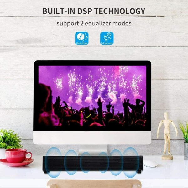 Yangers Altavoz inalámbrico Bluetooth 5.0 con Control Remoto Barras de Sonido Micrófono Incorporado para TV Home Theater Audio PC Teléfono Laptop - Image 6