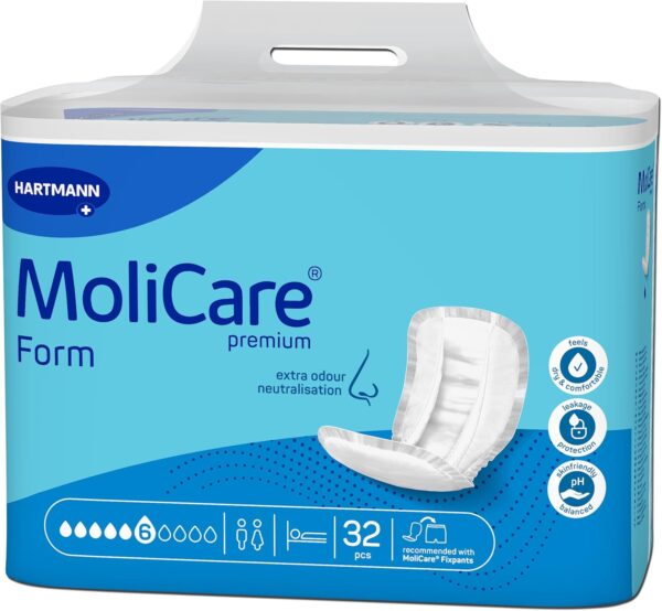 MoliCare Forma premium 6 gotas para incontinencia media: máxima seguridad, protección extra contra fugas y discreción para mujeres y hombres, 32 unidades - Image 2