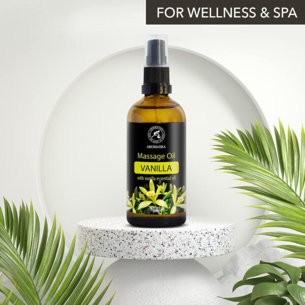 Aceite de Masaje Vainilla 100ml con Aceites de Almendra - Semillas de Uva - Aceites los Gérmenes de Trigo - Vainilla - Cosméticos Naturales con Maravilloso Aroma - Aceite de Masaje - Image 5