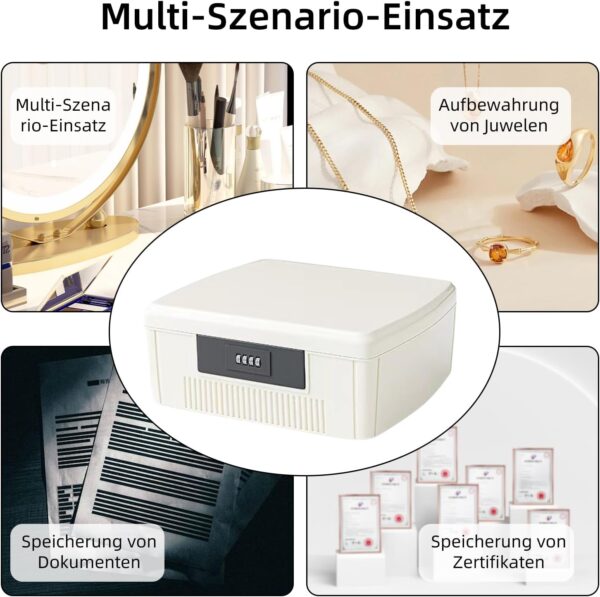JUMBENA Caja de almacenamiento portátil de 2 capas con cerradura de combinación, 25 × 20 × 10 cm, caja de primeros auxilios, caja de medicamentos, organizador de medicina, caja de almacenamiento de - Image 5